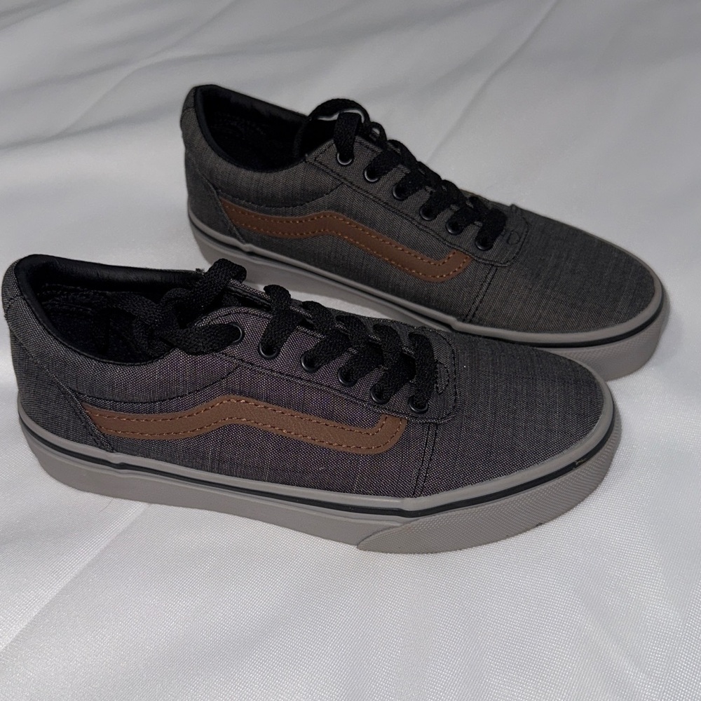 Vans Kids Gray and Brown Sneakers